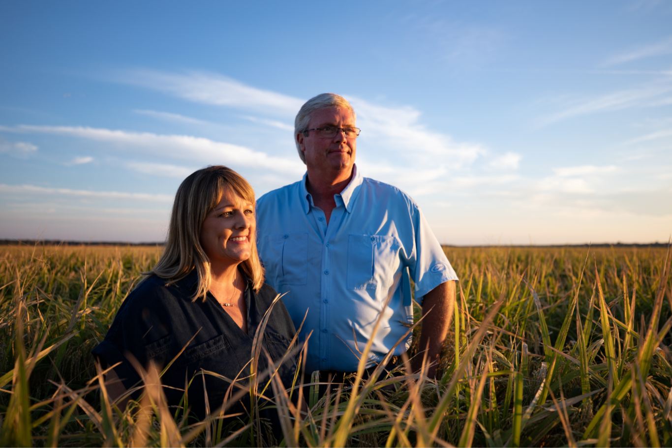 couple in field